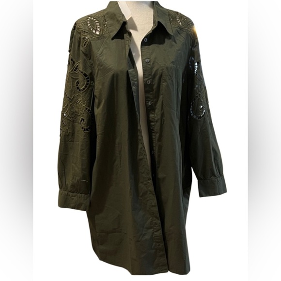 Sundance Tops - Sundance Olive Sonda Lace Shirt/Blouse/Dress with liner, NWT, Large